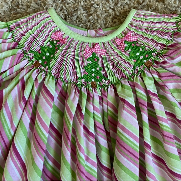 Smocked Christmas Dress Southern Sunshine Kids - Picture 2 of 11